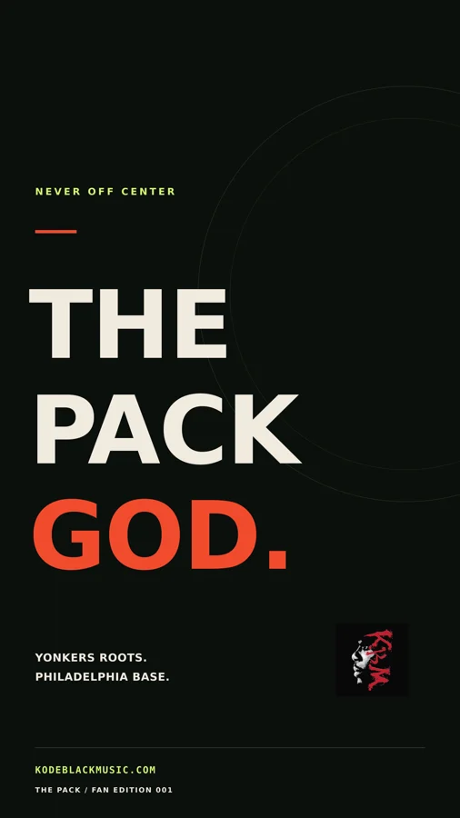 THE PACK GOD typography phone wallpaper